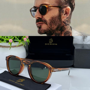 DB TEA OVAL GREEN UV-400 SUNGLASSES