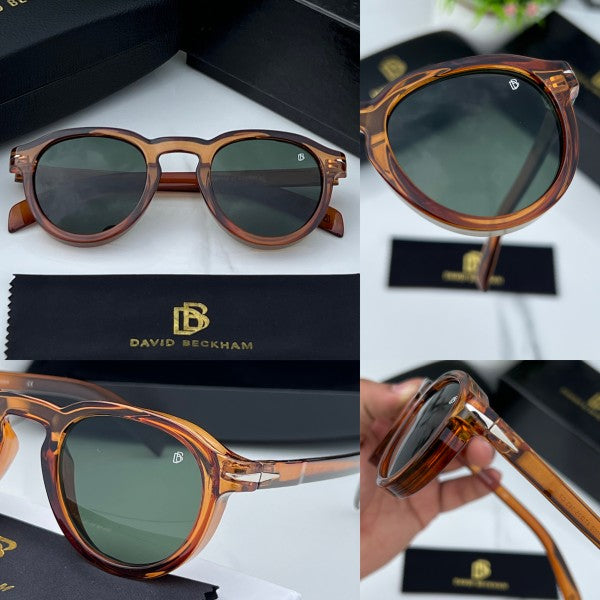 DB TEA OVAL GREEN UV-400 SUNGLASSES