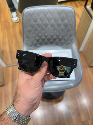 RB 0840 Full Black Glass Lens Mega Wayfarer UV-400 SUNGLASSES