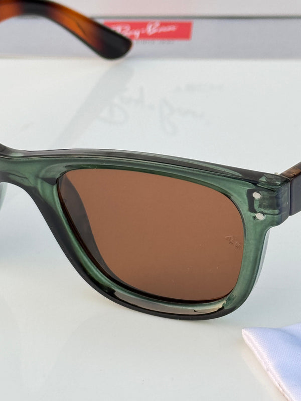 RB 0502 OLIVE TIGER BROWN POLARIZED SUNGLASSES