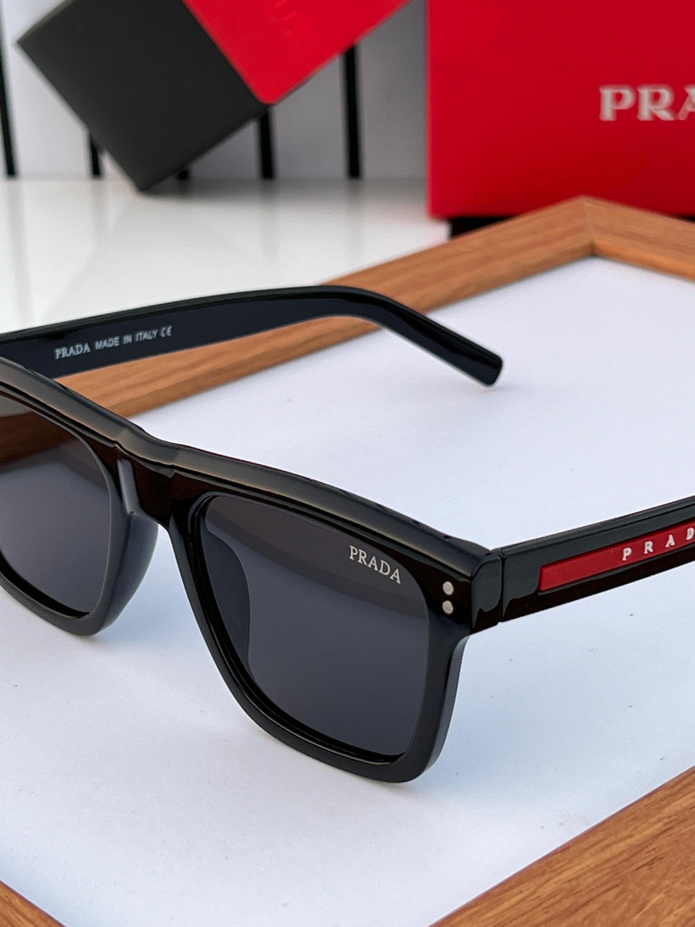 PRADA 3835 FULL BLACK MENS UV-400 SUNGLASSES