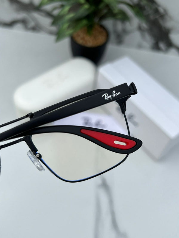 RB #4 METAL BLACK BLUE CUT UV-400 SUNGLASSES