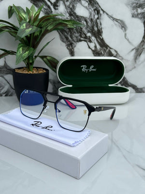 RB #4 METAL BLACK BLUE CUT UV-400 SUNGLASSES