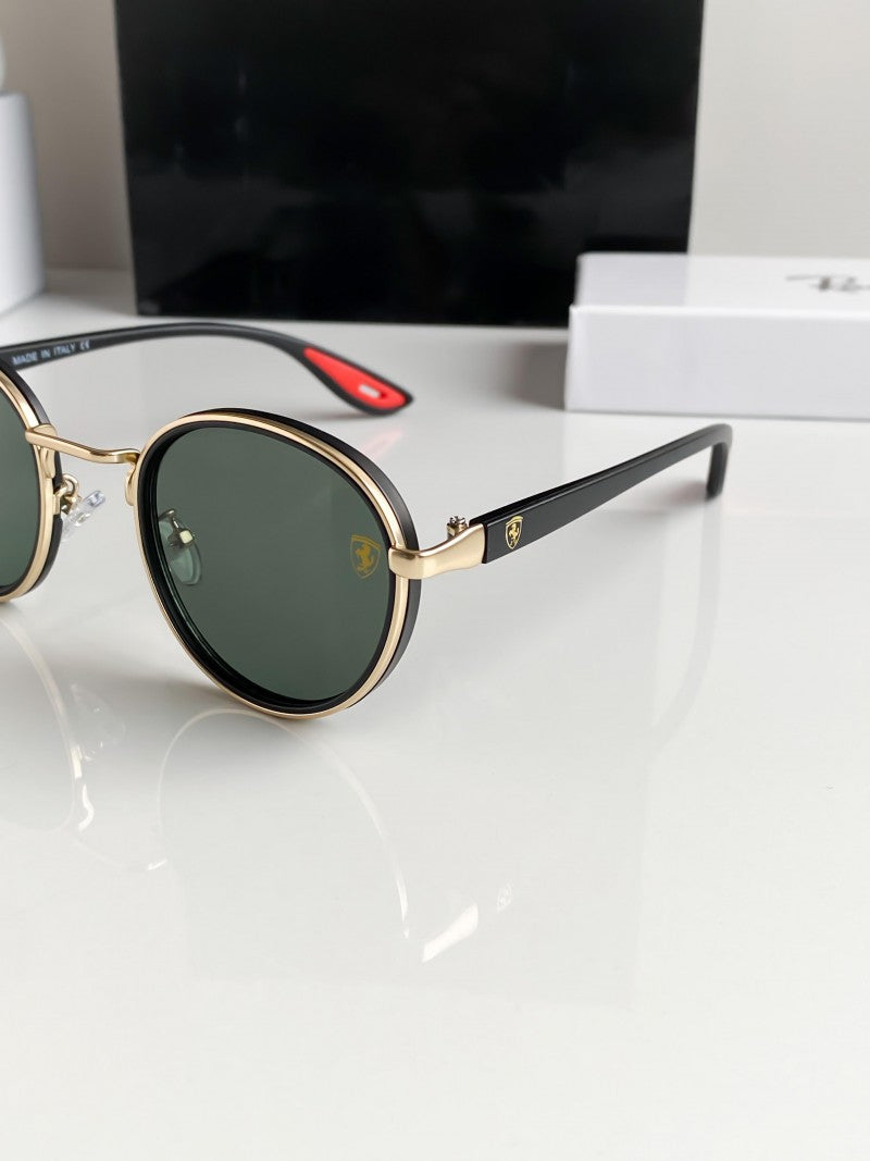 RB #2 METAL GOLD GREEN UV-400 SUNGLASSES