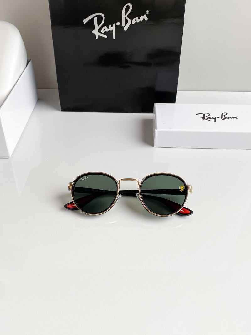 RB #2 METAL GOLD GREEN UV-400 SUNGLASSES