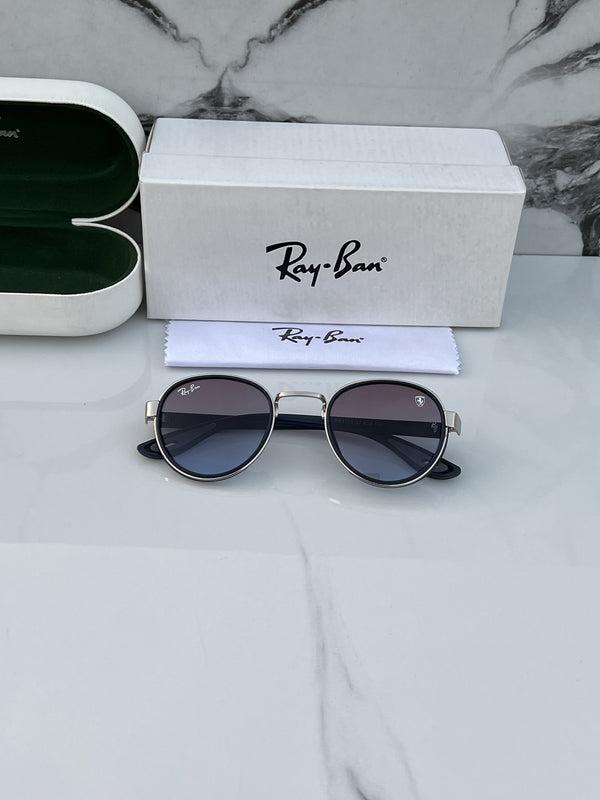 RB #2 METAL SILVER BLUE UV-400 SUNGLASSES