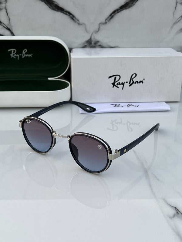 RB #2 METAL SILVER BLUE UV-400 SUNGLASSES