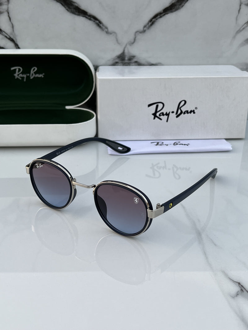 RB #2 METAL SILVER BLUE UV-400 SUNGLASSES