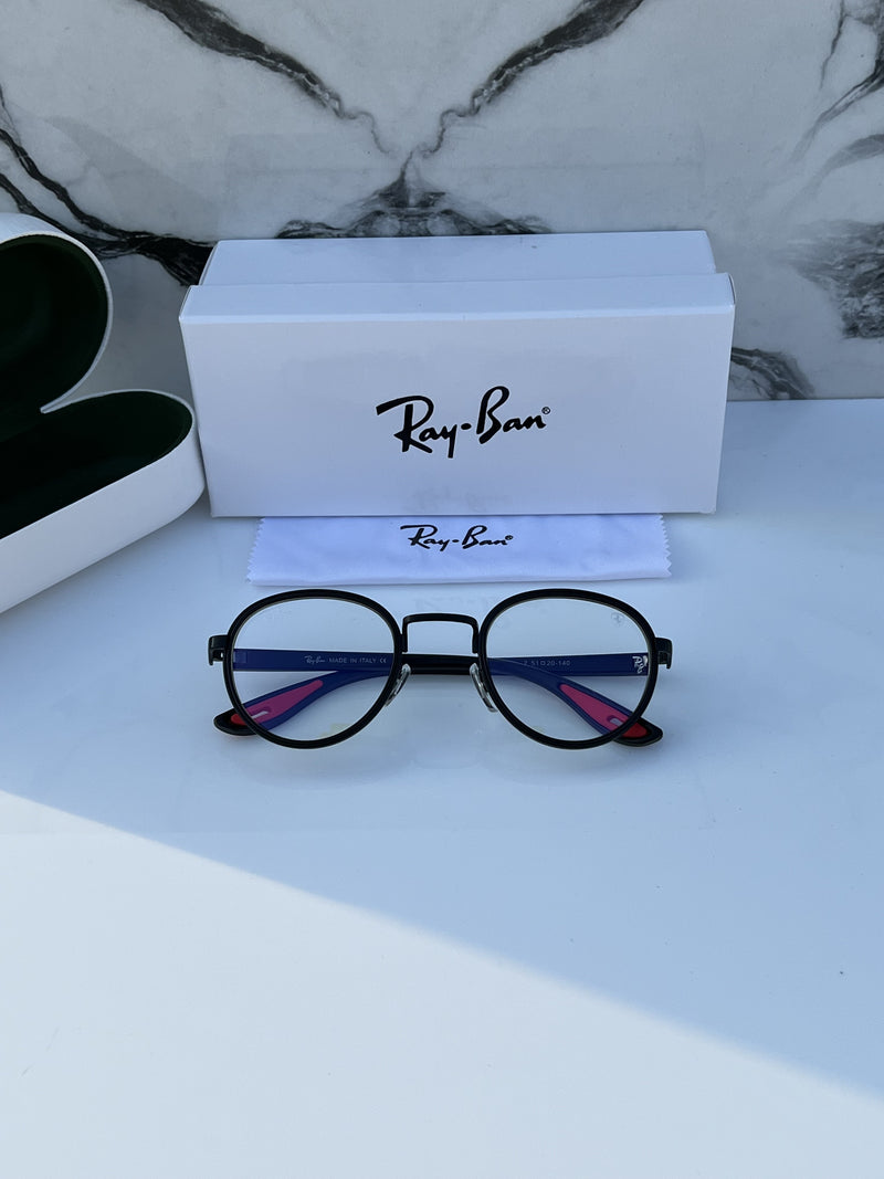 RB #2 METAL BLACK BLUE CUT SUNGLASSES