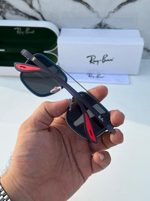 RB #6 METAL GUN BLACK BLUE UV-400 SUNGLASSES