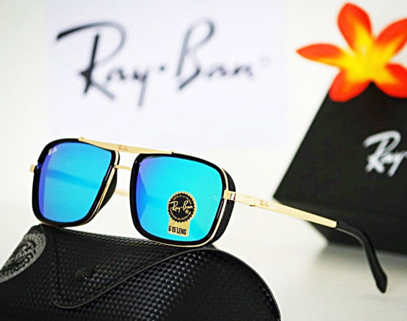 RB 4413 GOLD AQUA GLASS LENS