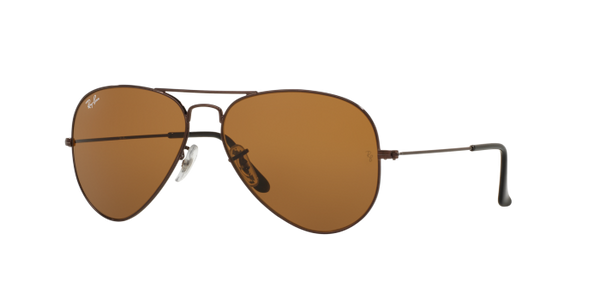 RB Aviator Classic Brown Brown UV-400 Sunglasses