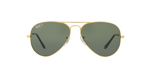 RB Aviator Classic Gold G-15 UV-400 Sunglasses