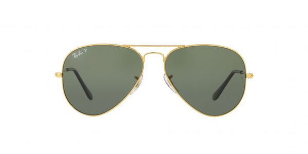 RB Aviator Classic Gold G-15 UV-400 Sunglasses