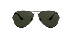RB Aviator Classic Black Black UV-400 Sunglasses