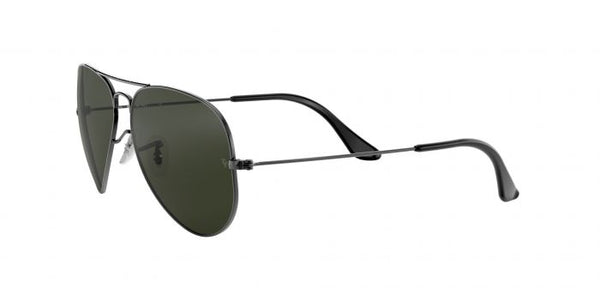 RB Aviator Classic Black Black UV-400 Sunglasses
