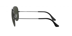 RB Aviator Classic Black Black UV-400 Sunglasses