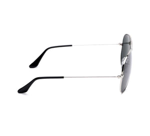 RB Aviator Classic Silver Black UV-400 Sunglasses