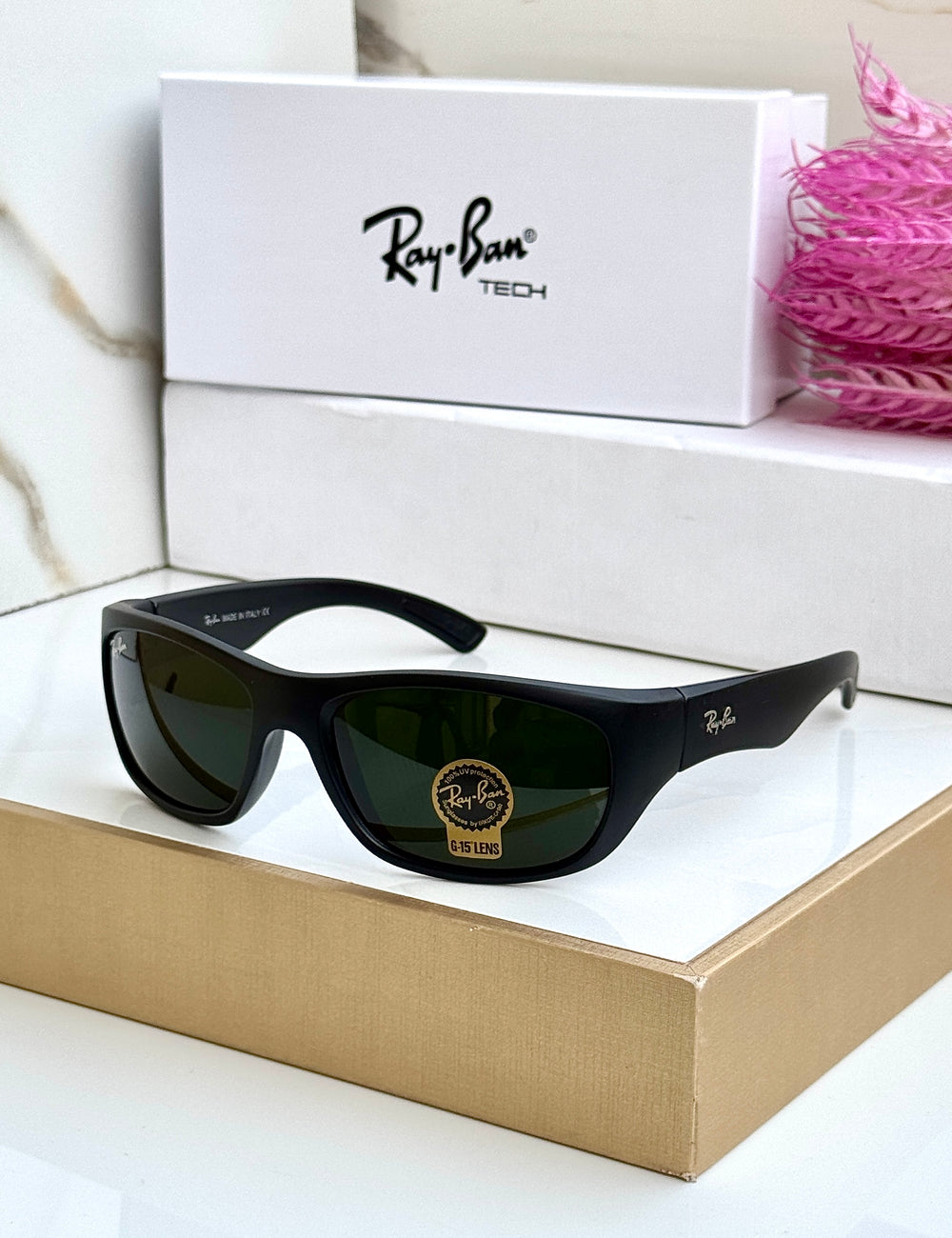 RB 4177 BLACK BLACK UV-400 SUNGLASSES
