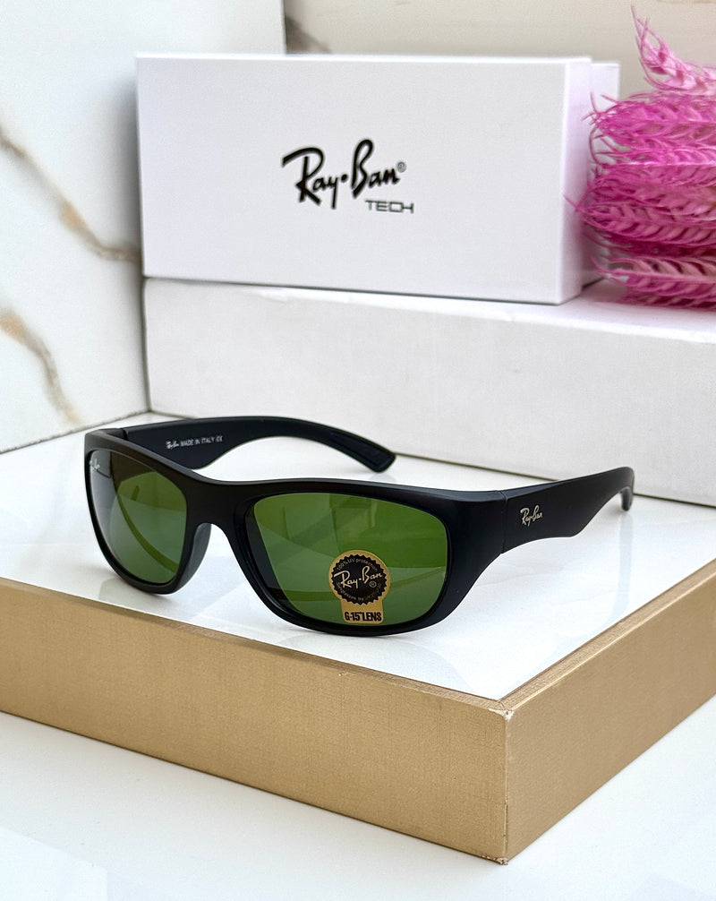 RB 4177 BLACK GREEN UV-400 SUNGLASSES