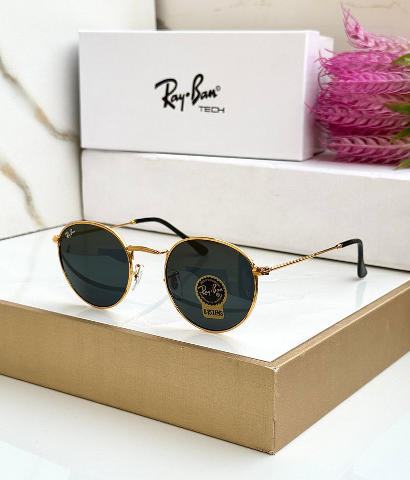 RB 3447 GOLD BLACK UV-400 SUNGLASSES