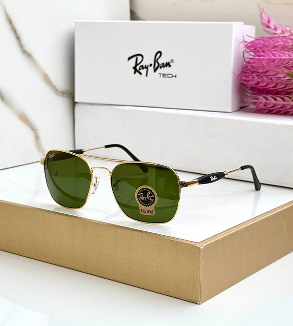 RB 1208 GOLD GREEN UV-400 SUNGLASSES