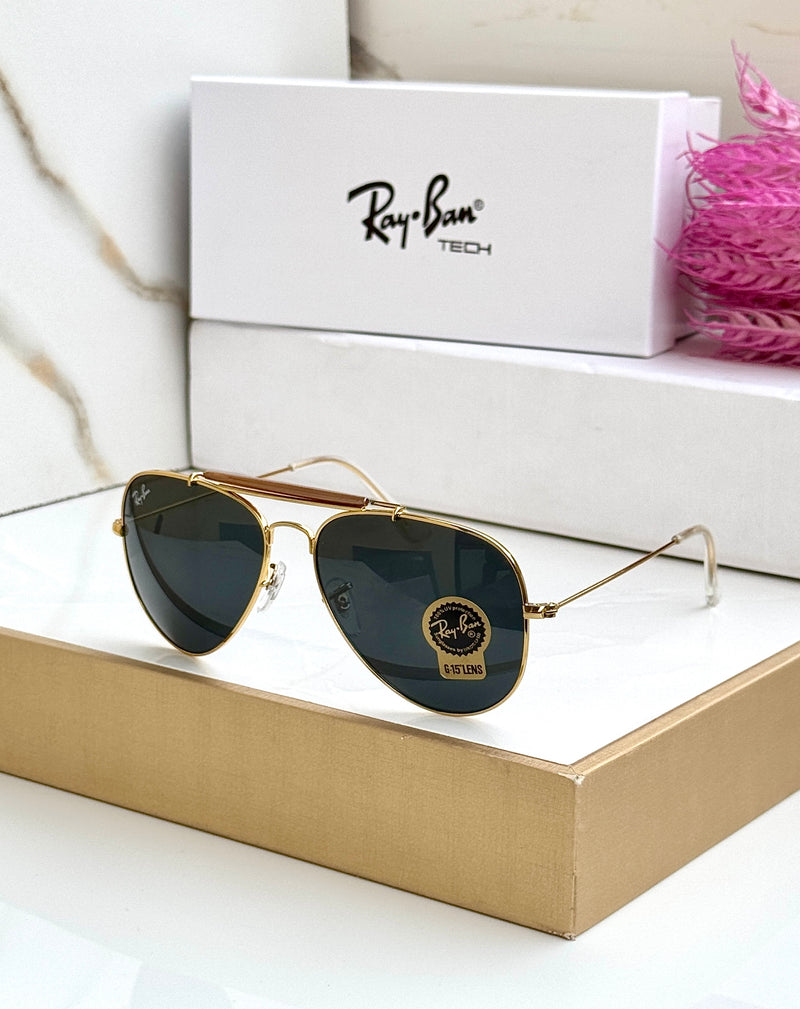 RB 3029 GOLD BLACK UV-400 SUNGLASSES