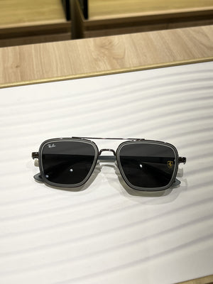RB #6 METAL GREY BLACK UV-400 SUNGLASSES
