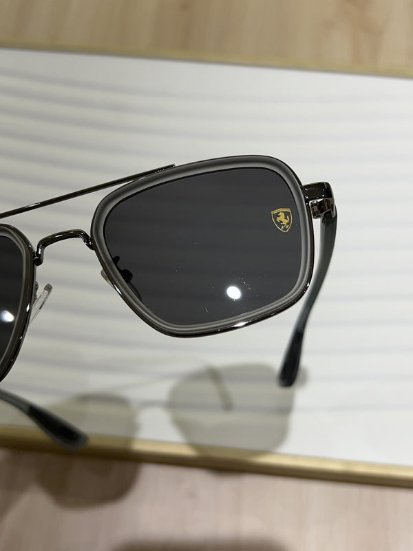 RB #6 METAL GREY BLACK UV-400 SUNGLASSES