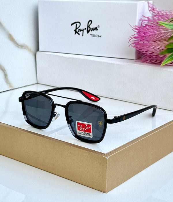 RB #6 METAL FULL BLACK UV-400 SUNGLASSES