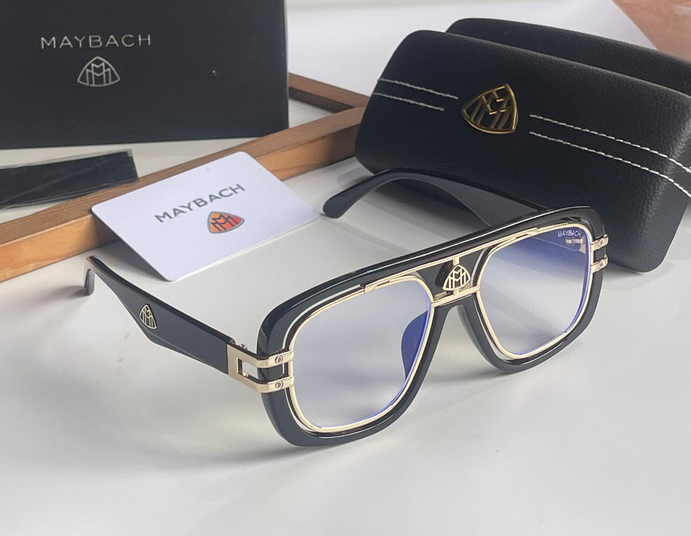 MAY-BACH 7339 SILVER BLACK TRANSPERANT MENS UV-400 SUNGLASSES