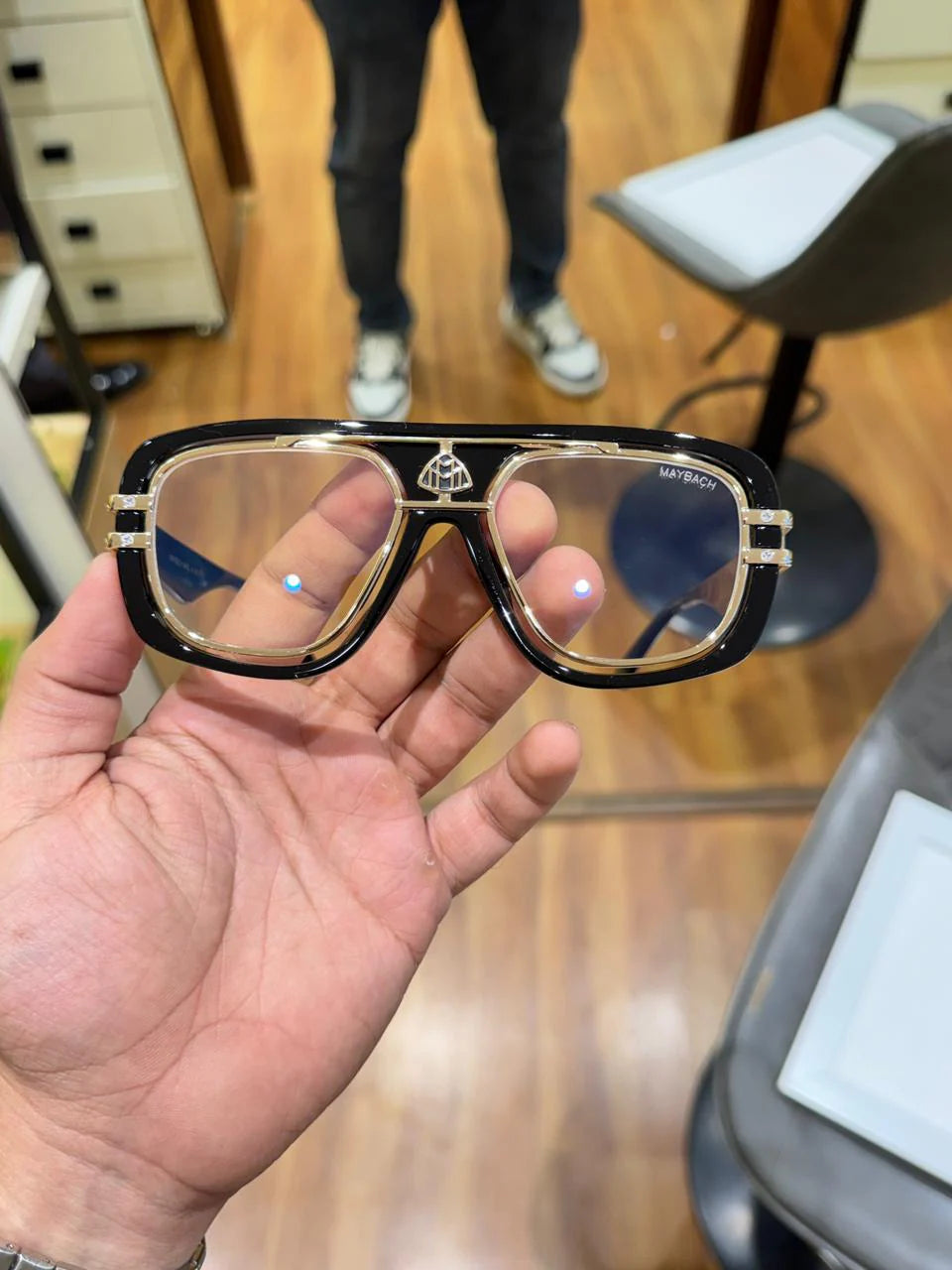 MAY-BACH 7339 GOLD BLACK TRANSPERANT MENS UV-400 SUNGLASSES