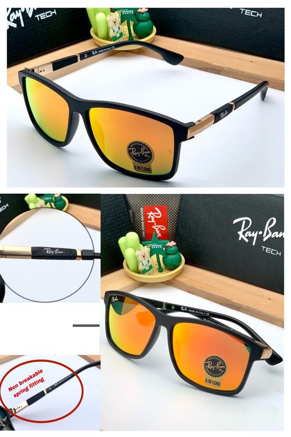 RB 4228 GOLD ORANGE MIRROR UV-400 SUNGLASSES