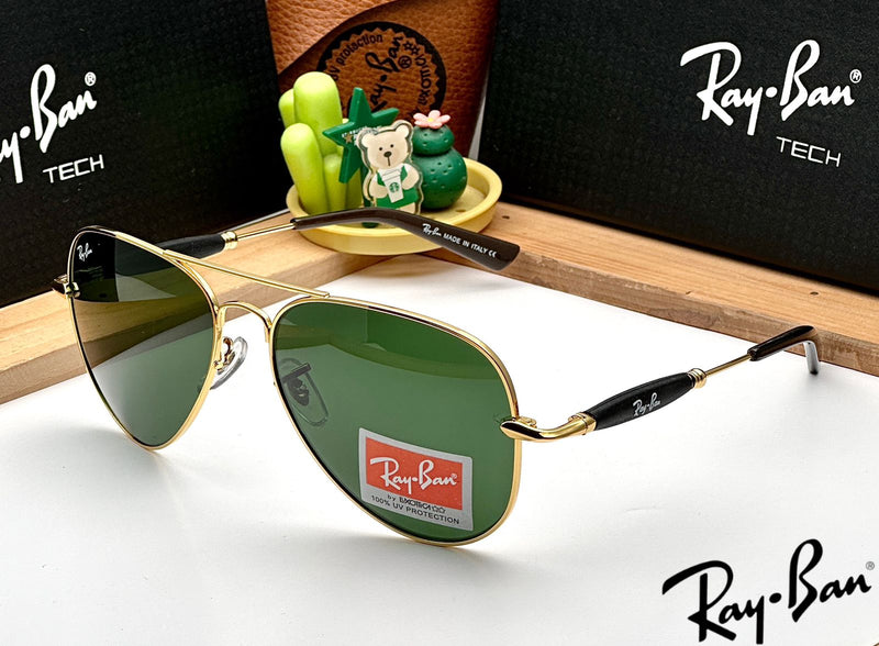 RB 3517 GOLD GREEN UV-400 SUNGLASSES