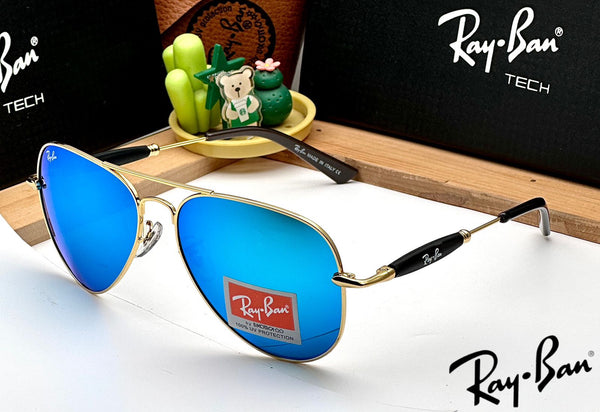 RB 3517 GOLD AQUA UV-400 SUNGLASSES