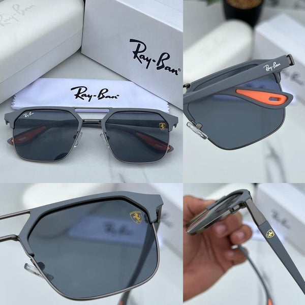 RB #4 METAL GREY BLACK UV-400 SUNGLASSES