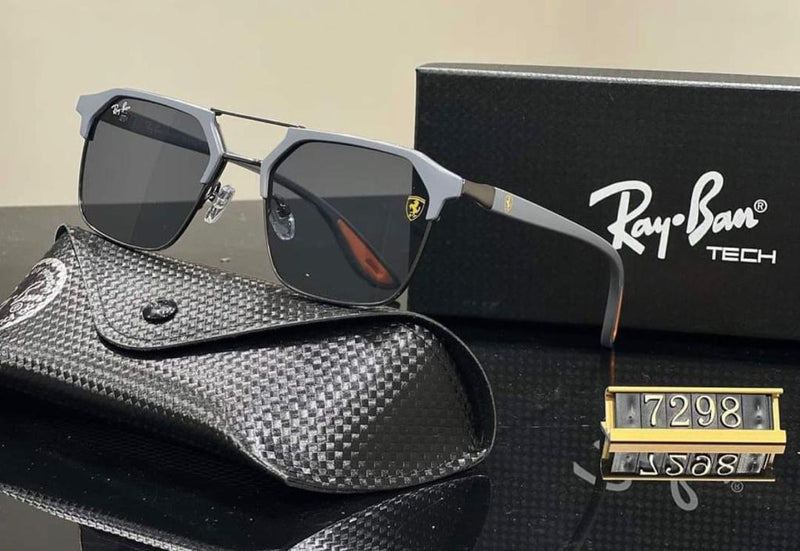 RB #4 METAL GREY BLACK UV-400 SUNGLASSES