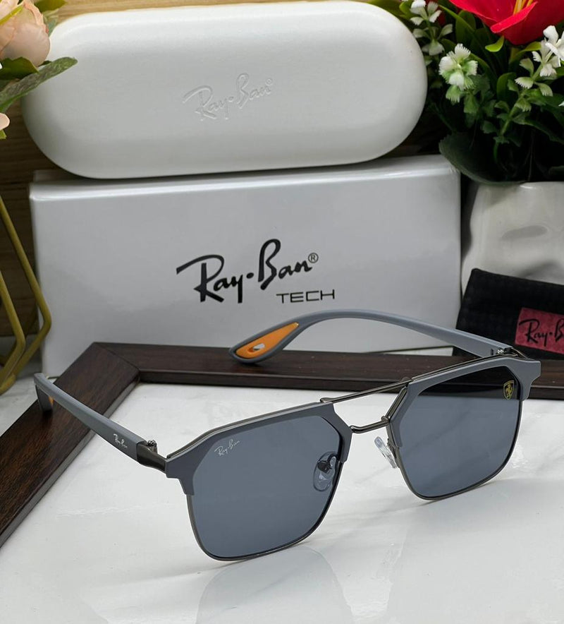 RB #4 METAL GREY BLACK UV-400 SUNGLASSES