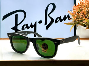 RB 2140 MATT G-15 GLASS LENS WAYFARER UV-400 SUNGLASSES