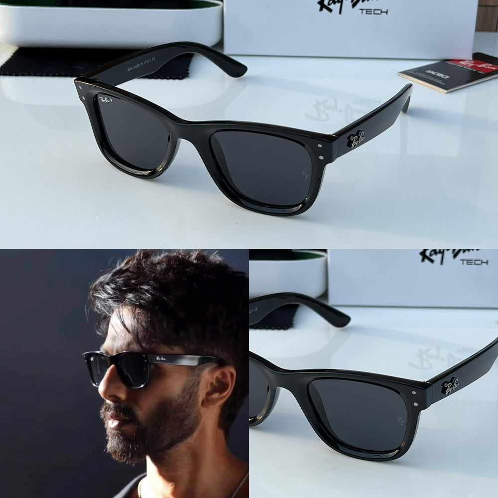 RB 0502 FULL BLACK POLARIZED SUNGLASSES