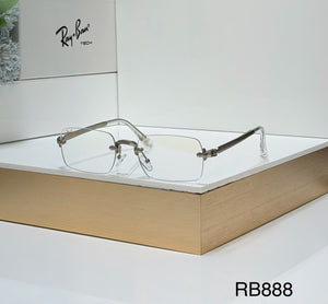RB Full Rim Luxurious Silver Transperant UV-400 Unisex Fashion Sunglasses