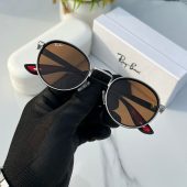 RB #2 METAL SILVER BROWN UV-400 SUNGLASSES