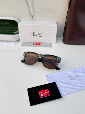 RB 0502 OLIVE TIGER BROWN POLARIZED SUNGLASSES