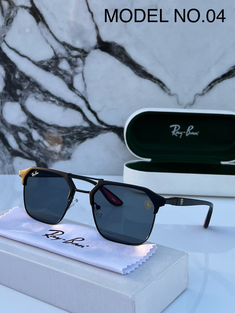 RB #4 METAL FULL BLACK POLARISED SUNGLASSES