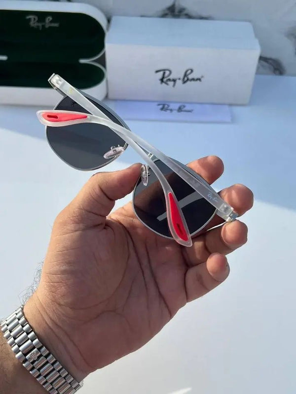 RB #3 METAL GREY BLACK UV-400 SUNGLASSES