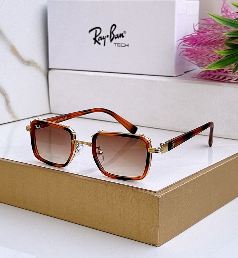 RB 9930 METAL LEOPARD BROWN DC UV-400 SUNGLASSES