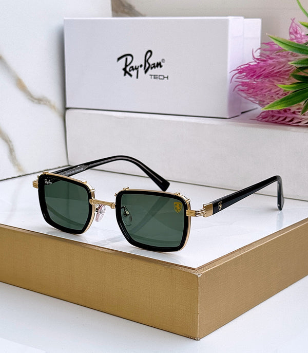 RB 9930 METAL GOLD GREEN UV-400 SUNGLASSES