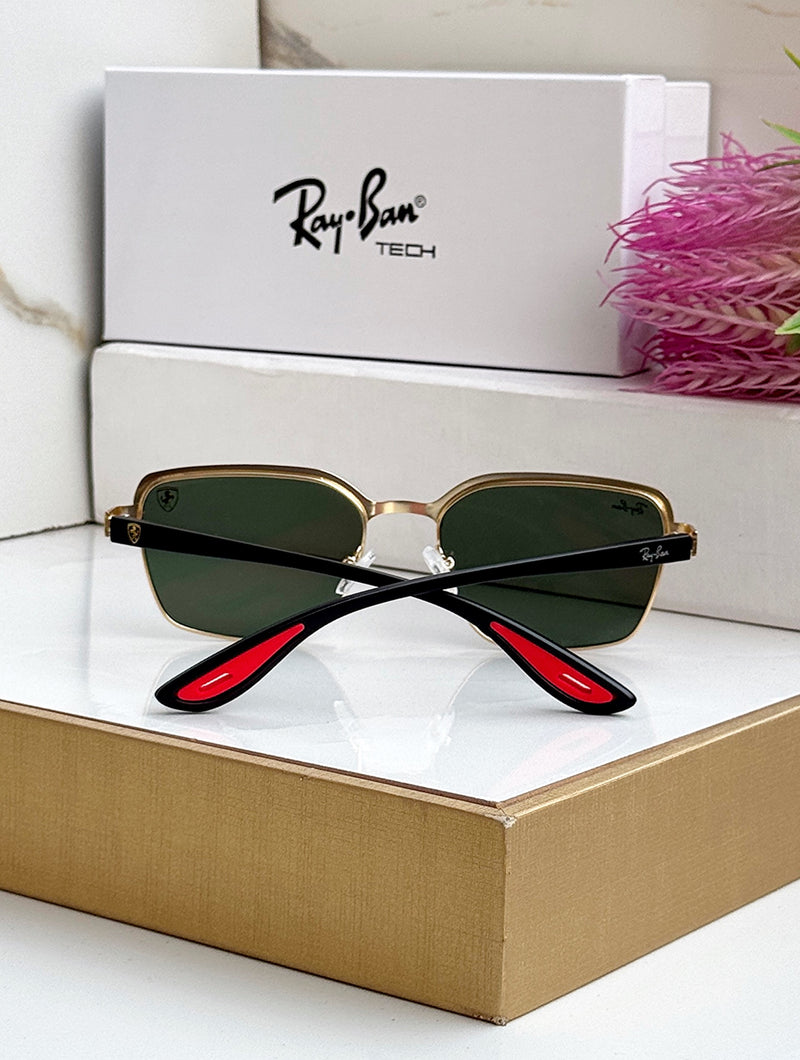 RB #7 METAL GOLD GREEN UV-400 SUNGLASSES