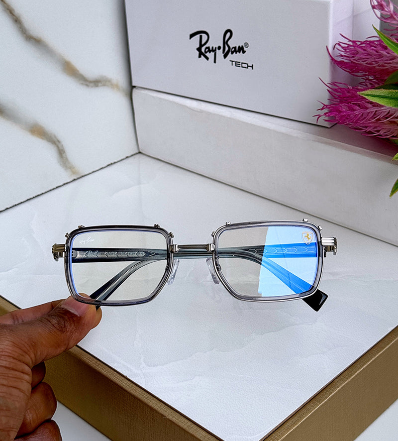 RB 9930 METAL GREY BLUE CUT SUNGLASSES