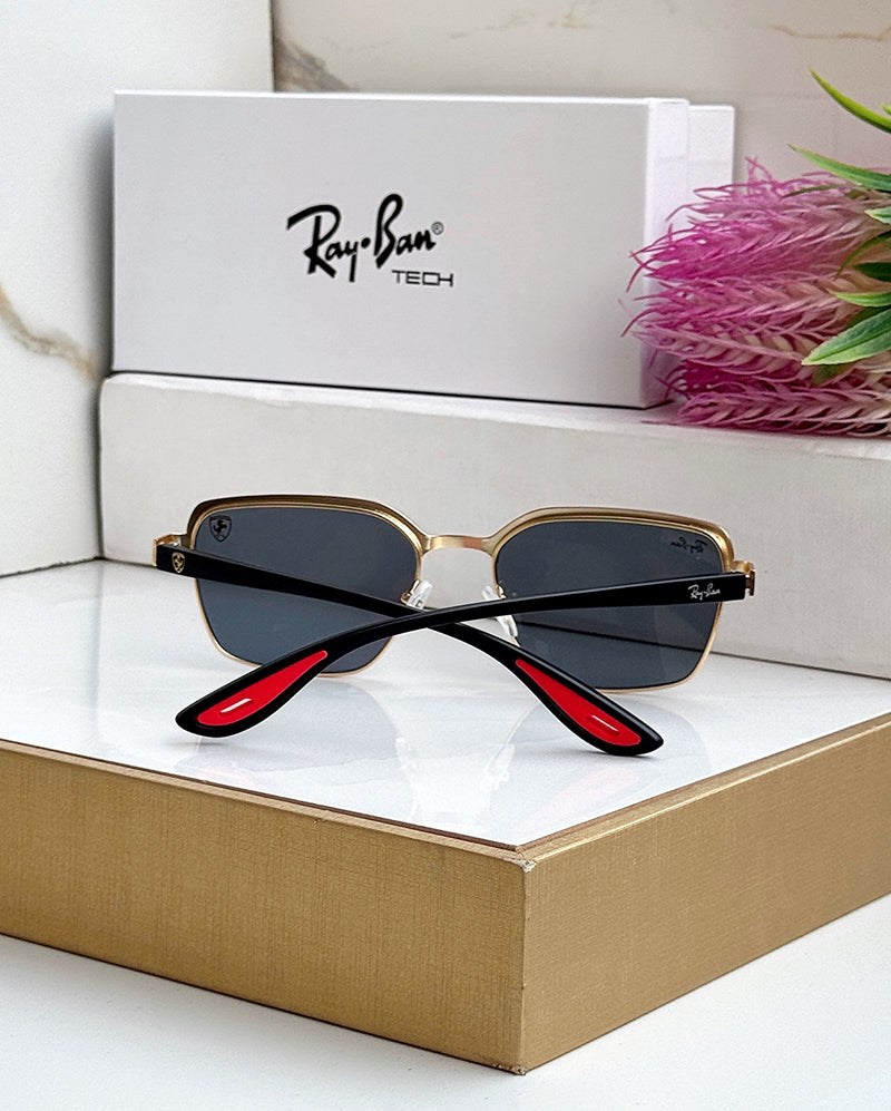 RB #7 METAL GOLD BLACK UV-400 SUNGLASSES